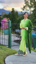 Load image into Gallery viewer, Tie & dye pure chinon fancy celebrities wear coordset