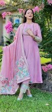 Load image into Gallery viewer, Pure shimmer pink frock suit