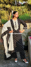 Load image into Gallery viewer, Polka dot black & white suit