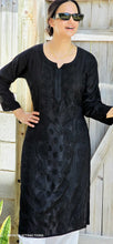 Load image into Gallery viewer, Black Lakhnawi kurti only