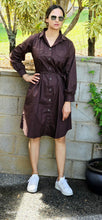 Load image into Gallery viewer, Imported cotton brown dress