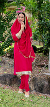 Load image into Gallery viewer, Magenta Pink velvet suit