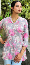 Load image into Gallery viewer, Grey pink kurta