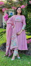 Load image into Gallery viewer, Pure shimmer pink frock suit