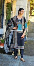 Load image into Gallery viewer, Black pure muslin suit