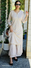 Load image into Gallery viewer, Beige lakhnawi kurta set