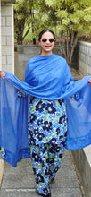 Load image into Gallery viewer, Blue floral Farsi salwar suit