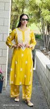 Load image into Gallery viewer, Musturd lakhnawi kurta set