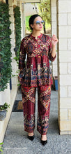 Load image into Gallery viewer, Maroon gajji silk coordset