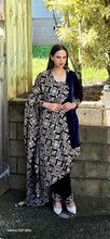 Load image into Gallery viewer, Navy Farshi salwar heavy velvet suit