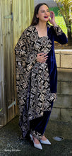 Load image into Gallery viewer, Navy Farshi salwar heavy velvet suit