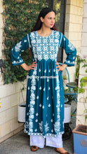 Load image into Gallery viewer, Peacock niyara lakhnawi kurti only