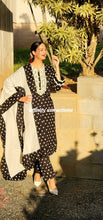 Load image into Gallery viewer, Polka dot black & white suit