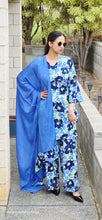 Load image into Gallery viewer, Blue floral Farsi salwar suit