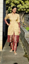 Load image into Gallery viewer, Designer wear gold Mehroon coordset