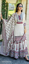 Load image into Gallery viewer, Ivory plazo suit