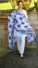 Load image into Gallery viewer, Black white Embroidery duppatta