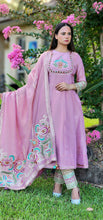 Load image into Gallery viewer, Pure shimmer pink frock suit