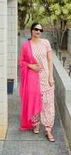 Load image into Gallery viewer, Peach Afghani salwar suit
