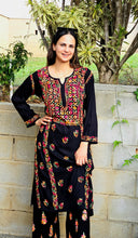 Load image into Gallery viewer, MULTI BLACK KURTA ONLY