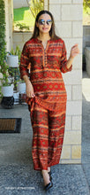 Load image into Gallery viewer, Rust Gaji silk coordset