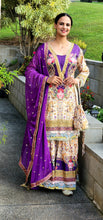 Load image into Gallery viewer, Floral purple gharara suit