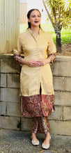 Load image into Gallery viewer, Designer wear gold Mehroon coordset