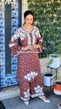 Load image into Gallery viewer, Maroon Rayon cotton 2 piece set