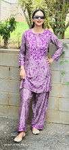 Load image into Gallery viewer, Lilac lakhnawi kurta set