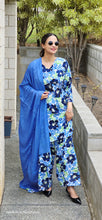 Load image into Gallery viewer, Blue floral Farsi salwar suit