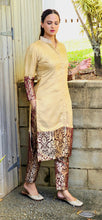 Load image into Gallery viewer, Designer wear gold Mehroon coordset