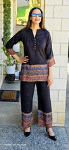 Load image into Gallery viewer, Black viscose Muslin coordset