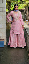 Load image into Gallery viewer, Pure Banarsi plazo suit