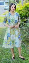Load image into Gallery viewer, Green blue one piece dress