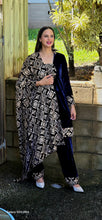 Load image into Gallery viewer, Navy Farshi salwar heavy velvet suit