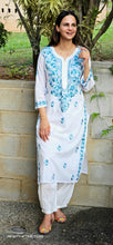 Load image into Gallery viewer, Green white kurta only