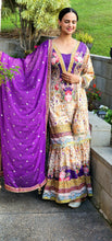Load image into Gallery viewer, Floral purple gharara suit