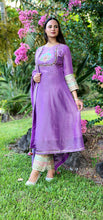 Load image into Gallery viewer, Pure shimmer lilac frock suit