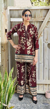 Load image into Gallery viewer, Maroon Gaji silk coordset
