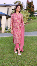 Load image into Gallery viewer, Rose pink angrakha style pant suit
