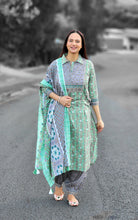 Load image into Gallery viewer, Mint Grey Afgahni salwar suit
