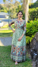 Load image into Gallery viewer, Mehndi long gown dress
