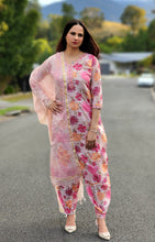 Load image into Gallery viewer, Floral pink Afghani salwar suit
