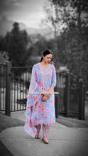 Load image into Gallery viewer, Sky blue Afghani salwar suit
