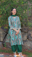 Load image into Gallery viewer, Bottle green Afghani salwar suit
