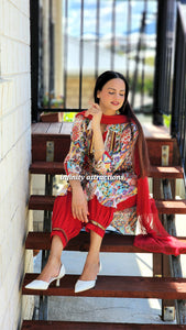 Ikat print Afghani suit