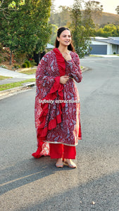 Suhagan red Niyara style suit