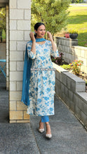 Load image into Gallery viewer, Powder blue long slit suit
