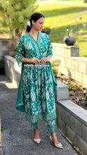 Load image into Gallery viewer, Aqua green Niarya style pant suit
