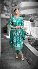 Load image into Gallery viewer, Aqua green Niarya style pant suit
